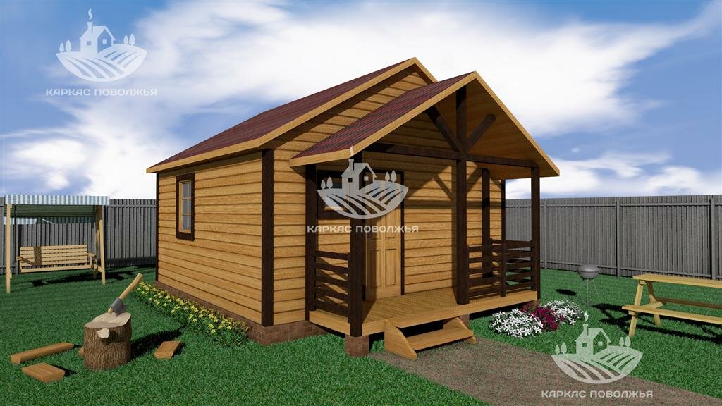 строительство бань из бруса в Казани под ключ